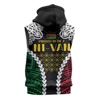 Halo Vanuatu Pride Sleeveless Hoodie Vanuatuan Sand Drawing Pattern - Polynesian Pride