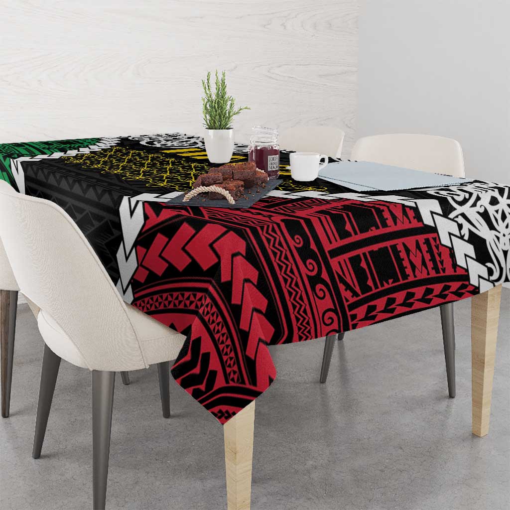 Halo Vanuatu Pride Tablecloth Vanuatuan Sand Drawing Pattern