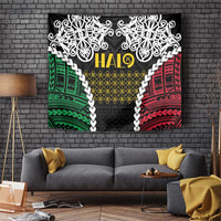 Halo Vanuatu Pride Tapestry Vanuatuan Sand Drawing Pattern