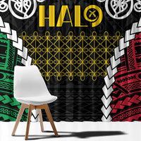 Halo Vanuatu Pride Window Curtain Vanuatuan Sand Drawing Pattern