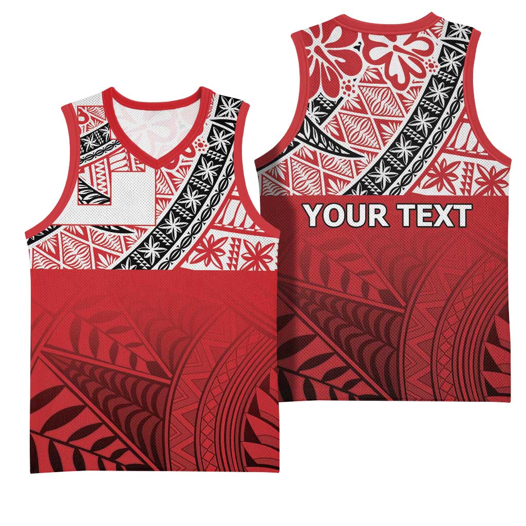 Malo e lelei Tonga Basketball Jersey Ngatu Tokelau Feletoa Fata Traditional Polynesian Pattern - Polynesian Pride