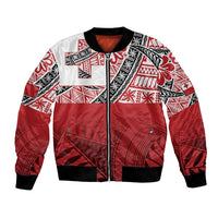 Malo e lelei Tonga Bomber Jacket Ngatu Tokelau Feletoa Fata Traditional Polynesian Pattern