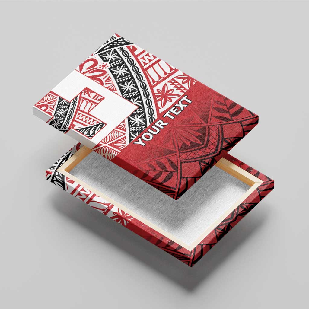 Malo e lelei Tonga Canvas Wall Art Ngatu Tokelau Feletoa Fata Traditional Polynesian Pattern