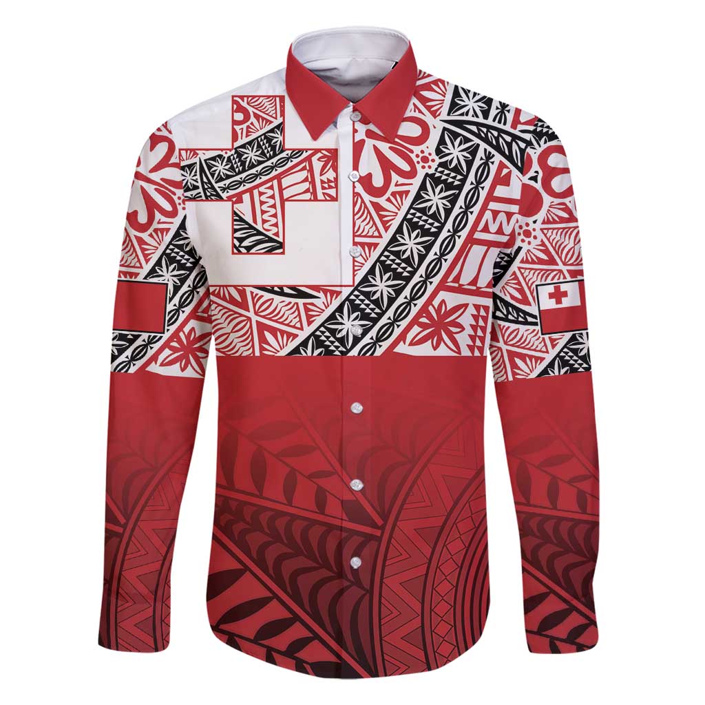 Malo e lelei Tonga Family Matching Long Sleeve Bodycon Dress and Hawaiian Shirt Ngatu Tokelau Feletoa Fata Traditional Polynesian Pattern