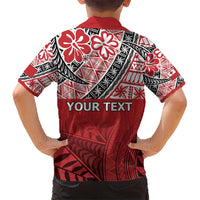 Malo e lelei Tonga Kid Hawaiian Shirt Ngatu Tokelau Feletoa Fata Traditional Polynesian Pattern