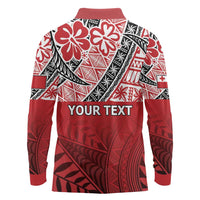 Malo e lelei Tonga Long Sleeve Polo Shirt Ngatu Tokelau Feletoa Fata Traditional Polynesian Pattern