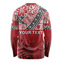 Malo e lelei Tonga Long Sleeve Shirt Ngatu Tokelau Feletoa Fata Traditional Polynesian Pattern
