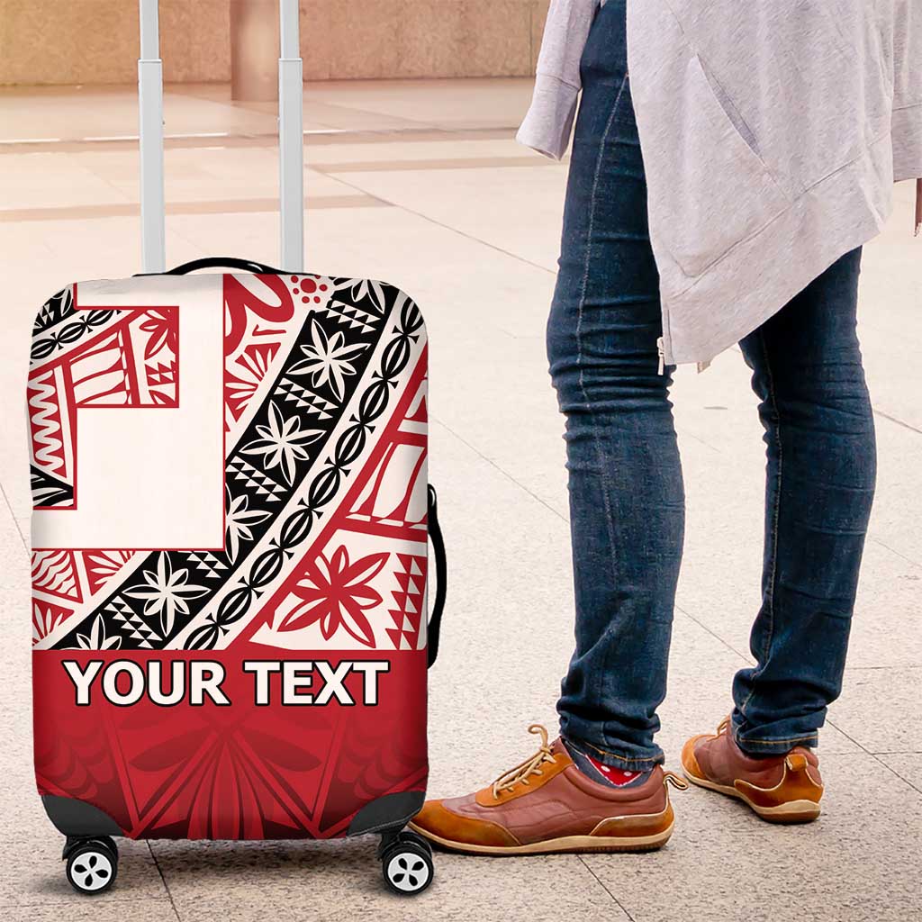 Malo e lelei Tonga Luggage Cover Ngatu Tokelau Feletoa Fata Traditional Polynesian Pattern LT9 Red - Polynesian Pride