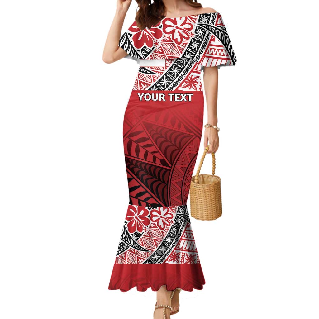 Malo e lelei Tonga Mermaid Dress Ngatu Tokelau Feletoa Fata Traditional Polynesian Pattern