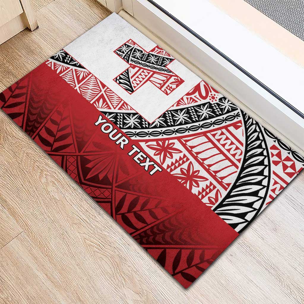 Malo e lelei Tonga Rubber Doormat Ngatu Tokelau Feletoa Fata Traditional Polynesian Pattern