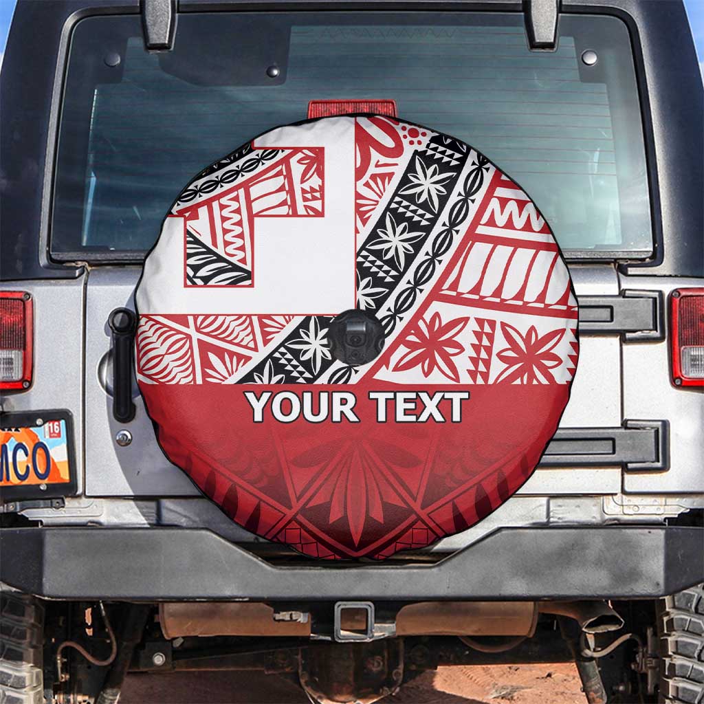 Malo e lelei Tonga Spare Tire Cover Ngatu Tokelau Feletoa Fata Traditional Polynesian Pattern LT9 Red - Polynesian Pride
