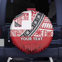 Malo e lelei Tonga Spare Tire Cover Ngatu Tokelau Feletoa Fata Traditional Polynesian Pattern