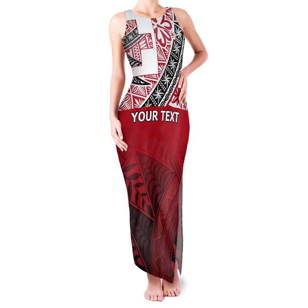 Malo e lelei Tonga Tank Maxi Dress Ngatu Tokelau Feletoa Fata Traditional Polynesian Pattern