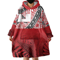 Malo e lelei Tonga Wearable Blanket Hoodie Ngatu Tokelau Feletoa Fata Traditional Polynesian Pattern