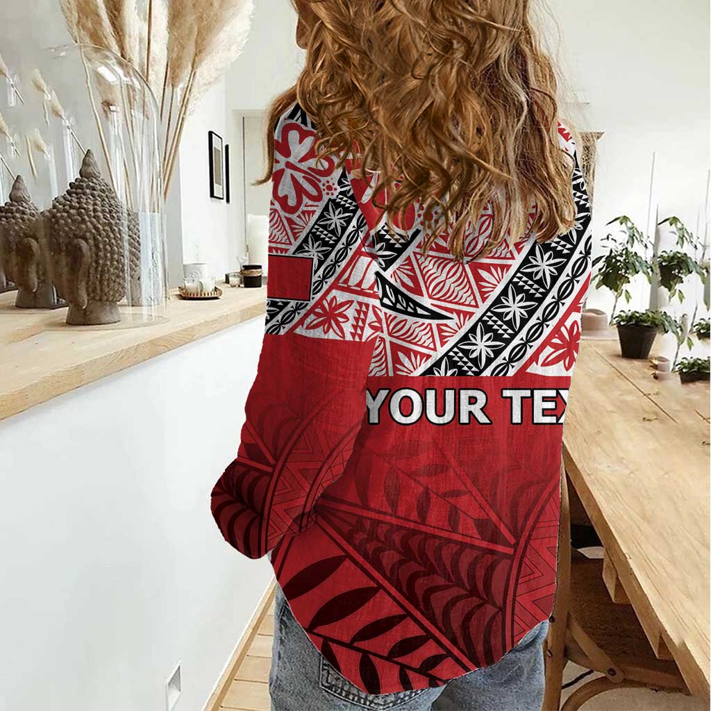 Malo e lelei Tonga Women Casual Shirt Ngatu Tokelau Feletoa Fata Traditional Polynesian Pattern