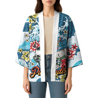 Hawaii Santa Skeleton Surfing Personalized Kimono Mele Kalikimaka i Iulai!