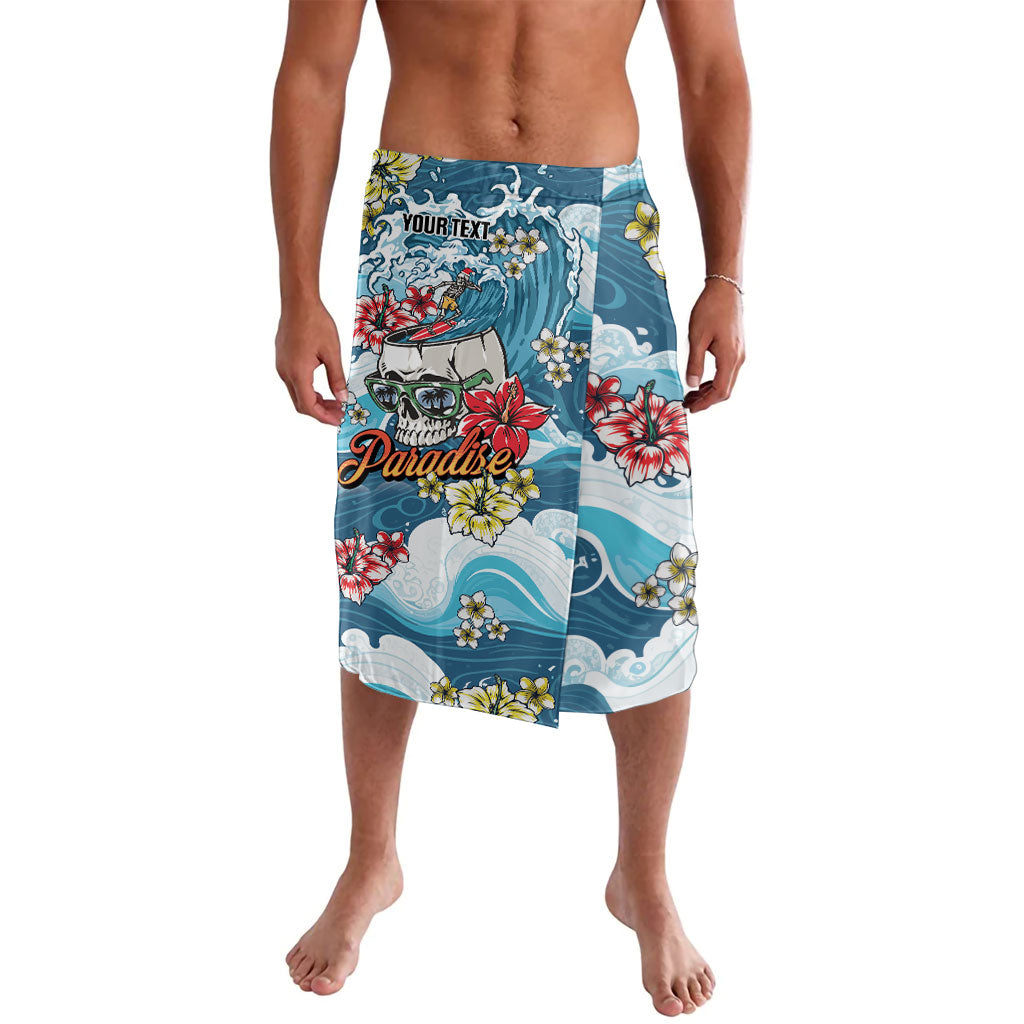 Hawaii Santa Skeleton Surfing Personalized Lavalava Mele Kalikimaka i Iulai!