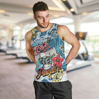 Hawaii Santa Skeleton Surfing Personalized Men Tank Top Mele Kalikimaka i Iulai!