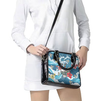 Hawaii Santa Skeleton Surfing Personalized Shoulder Handbag Mele Kalikimaka i Iulai!