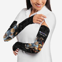 Custom Rugby Southern Hemisphere Arm Sleeves Argentina AUNZ South Africa Mascot Black LT9 - Polynesian Pride