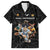Custom Rugby Southern Hemisphere Family Matching Summer Maxi Dress and Hawaiian Shirt Argentina AUNZ South Africa Mascot Black - Polynesian Pride