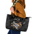 Custom Rugby Southern Hemisphere Leather Tote Bag Argentina AUNZ South Africa Mascot Black - Polynesian Pride