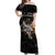 Custom Rugby Southern Hemisphere Off Shoulder Maxi Dress Argentina AUNZ South Africa Mascot Black - Polynesian Pride