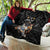 Custom Rugby Southern Hemisphere Quilt Argentina AUNZ South Africa Mascot Black - Polynesian Pride