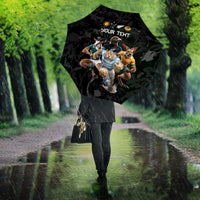 Custom Rugby Southern Hemisphere Umbrella Argentina AUNZ South Africa Mascot Black LT9 - Polynesian Pride