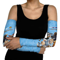 Custom Rugby Southern Hemisphere Arm Sleeves Argentina AUNZ South Africa Mascot Blue LT9 - Polynesian Pride