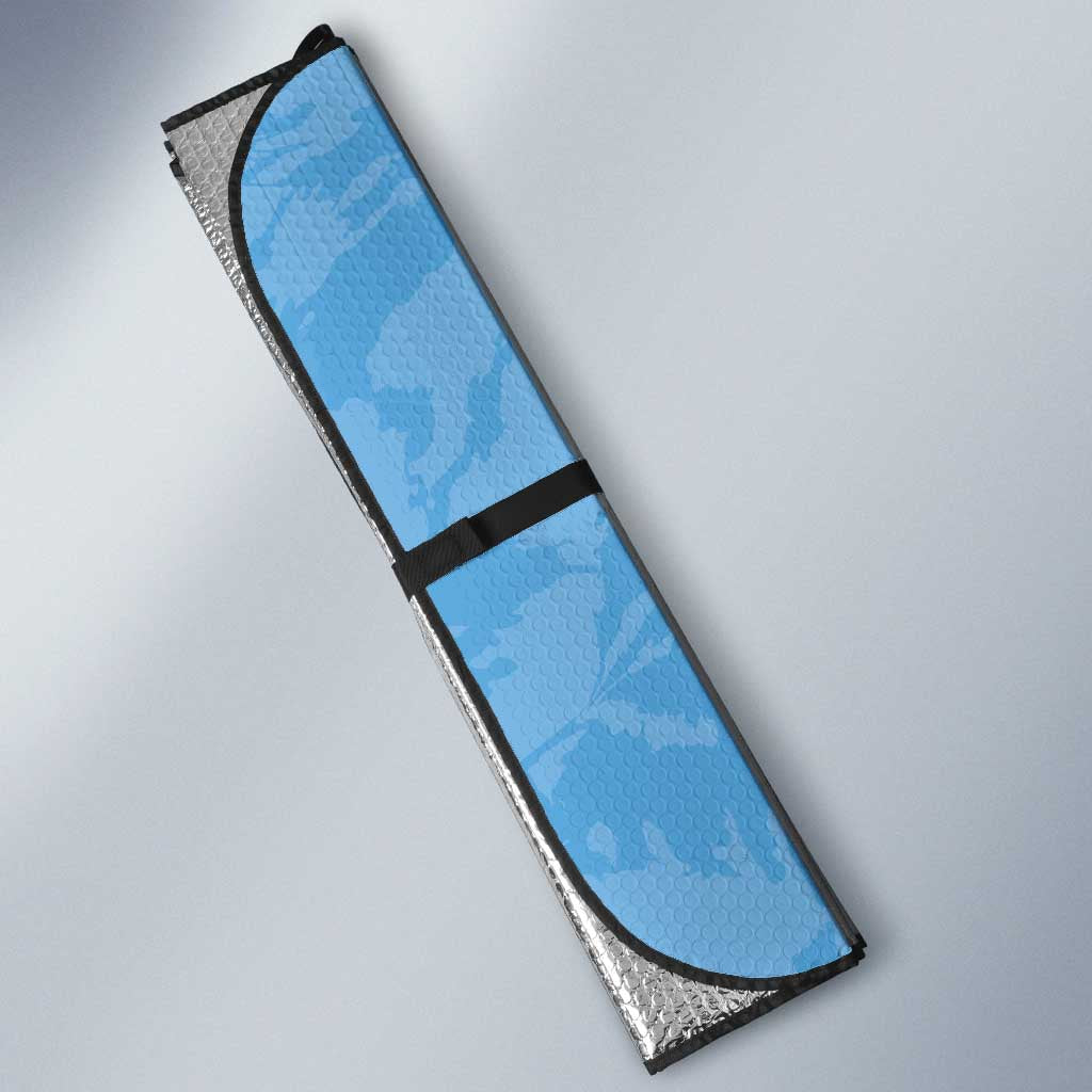 Custom Rugby Southern Hemisphere Auto Sun Shade Argentina AUNZ South Africa Mascot Blue - Polynesian Pride