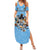 Custom Rugby Southern Hemisphere Family Matching Summer Maxi Dress and Hawaiian Shirt Argentina AUNZ South Africa Mascot Blue - Polynesian Pride