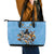 Custom Rugby Southern Hemisphere Leather Tote Bag Argentina AUNZ South Africa Mascot Blue - Polynesian Pride