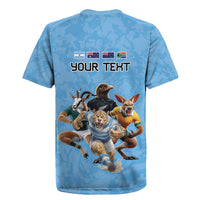 Custom Rugby Southern Hemisphere Rugby Jersey Argentina AUNZ South Africa Mascot Blue - Polynesian Pride