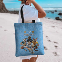 Custom Rugby Southern Hemisphere Tote Bag Argentina AUNZ South Africa Mascot Blue - Polynesian Pride