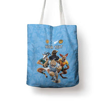 Custom Rugby Southern Hemisphere Tote Bag Argentina AUNZ South Africa Mascot Blue - Polynesian Pride