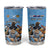 Custom Rugby Southern Hemisphere Tumbler Cup Argentina AUNZ South Africa Mascot Blue - Polynesian Pride