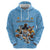 Custom Rugby Southern Hemisphere Zip Hoodie Argentina AUNZ South Africa Mascot Blue - Polynesian Pride