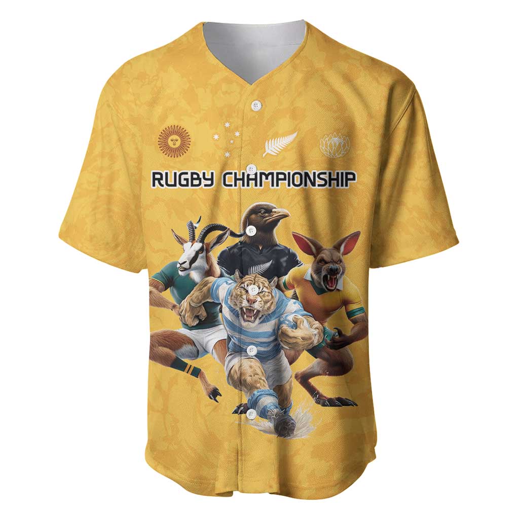 Custom Rugby Southern Hemisphere Baseball Jersey Argentina AUNZ South Africa Mascot Gold - Polynesian Pride