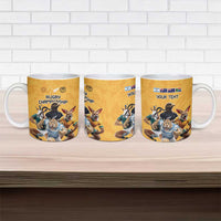 Custom Rugby Southern Hemisphere Ceramic Mug Argentina AUNZ South Africa Mascot Gold LT9 - Polynesian Pride