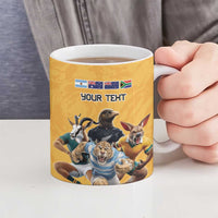 Custom Rugby Southern Hemisphere Ceramic Mug Argentina AUNZ South Africa Mascot Gold LT9 - Polynesian Pride