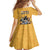 Custom Rugby Southern Hemisphere Family Matching Off Shoulder Maxi Dress and Hawaiian Shirt Argentina AUNZ South Africa Mascot Gold - Polynesian Pride