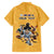 Custom Rugby Southern Hemisphere Family Matching Summer Maxi Dress and Hawaiian Shirt Argentina AUNZ South Africa Mascot Gold - Polynesian Pride