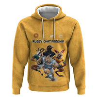 Custom Rugby Southern Hemisphere Hoodie Argentina AUNZ South Africa Mascot Gold - Polynesian Pride