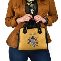 Custom Rugby Southern Hemisphere Shoulder Handbag Argentina AUNZ South Africa Mascot Gold - Polynesian Pride