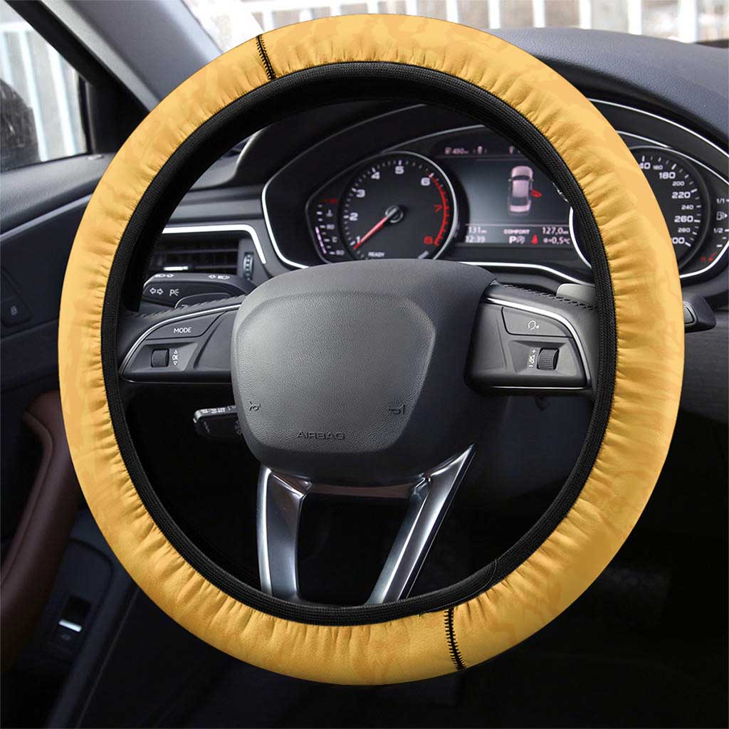 Rugby Southern Hemisphere Steering Wheel Cover Argentina AUNZ South Africa Mascot Gold - Polynesian Pride
