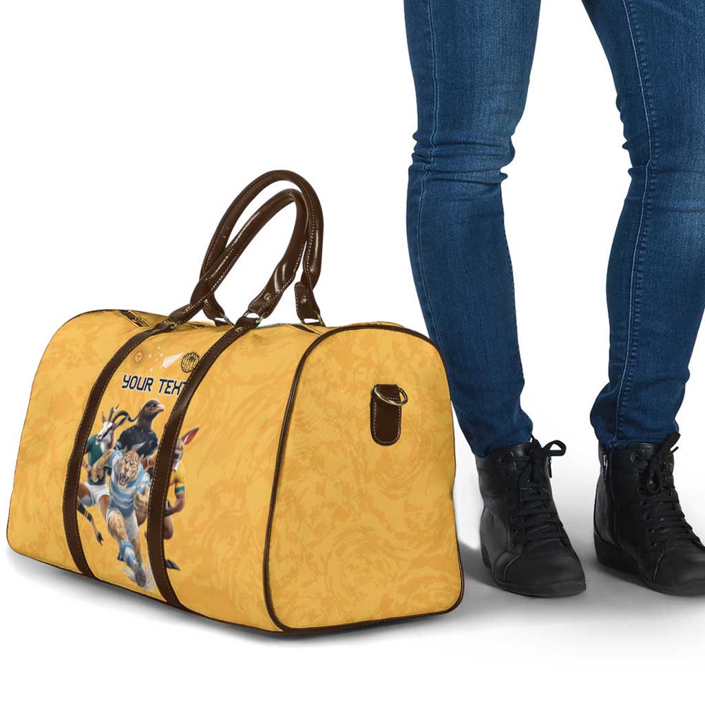 Custom Rugby Southern Hemisphere Travel Bag Argentina AUNZ South Africa Mascot Gold - Polynesian Pride