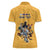 Custom Rugby Southern Hemisphere Women Polo Shirt Argentina AUNZ South Africa Mascot Gold - Polynesian Pride