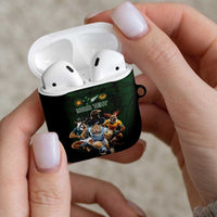 Custom Rugby Southern Hemisphere AirPods Case Argentina AUNZ South Africa Mascot Green - Polynesian Pride