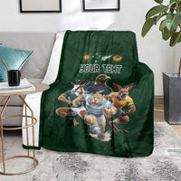 Custom Rugby Southern Hemisphere Blanket Argentina AUNZ South Africa Mascot Green LT9 - Polynesian Pride
